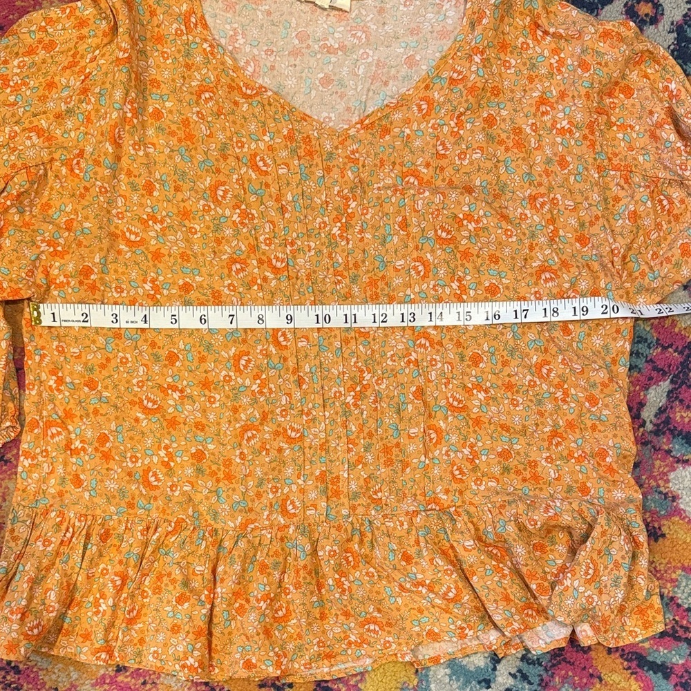 Easel Women's Mustard Floral Blouse - Picture 5 of 5